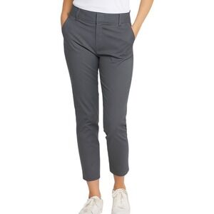 Loft Pants 4 Gray Chinos Belt Loops Hidden Closure Dual Hook Modern Workwear NEW